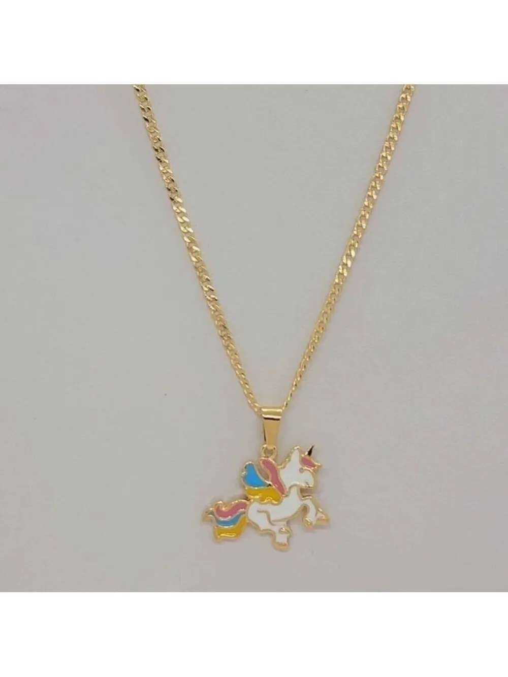 Brazilian 18k Gold Filled Unicorn Necklace